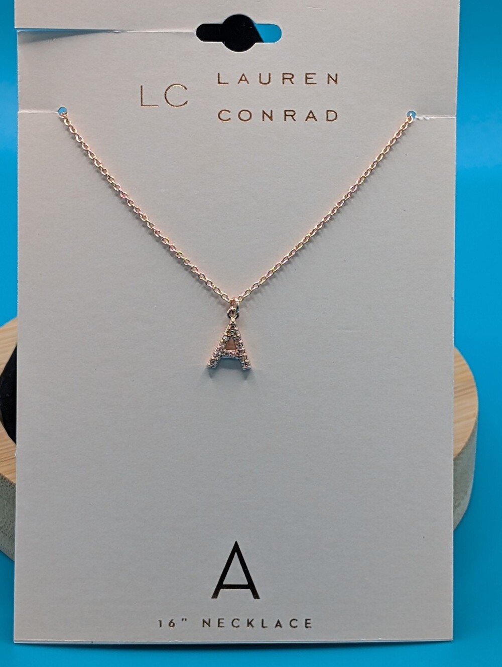 LC Lauren Conrad Rose Gold Initial A Pendant Necklace